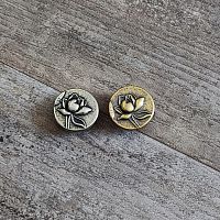 Кончо для кожаных изделий 18 мм Лотос латунь