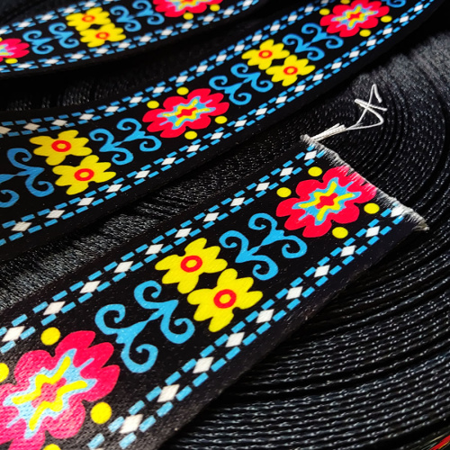 Лента ременная стропа 50 мм Цветочные мотивы  LH0079 - фото товара фото 4