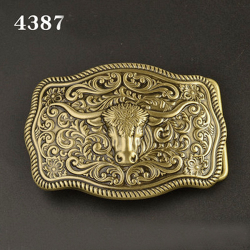 Пряжка для ремня декоративная Голова Быка арт. 4387  PR D-4387 - фото товара