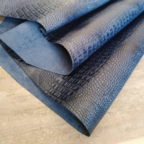 Кожа Кайман 1,2-1,4 мм Синий фото 3