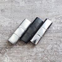 Замок 8х4 мм для плоских браслетов Сталь Трехсекционная