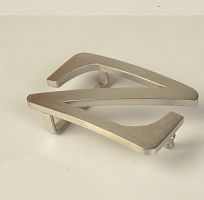 Уценка! Пряжка для ремня с шипом 38 мм стальная Z 184 матовая  - купить для кожевенного хобби