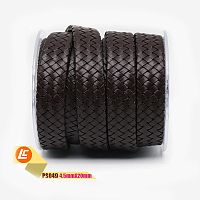 Шнур кожаный плоский плетеный 20х4,5 мм 20 см LC