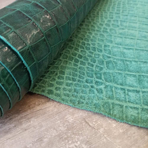 Кожа Кайман 1,0 мм Зеленый Турция фото 4