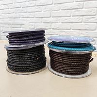 Шнур кожаный круглого сечения 3 мм плетеный LC