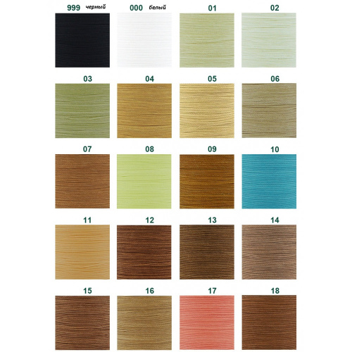 Нить для кожи вощеная 1 мм плоская Galaces 20 м фото 8