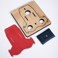 Уценка! Штанцформа (вырубной штамп) Монетница  - купить для кожевенного хобби