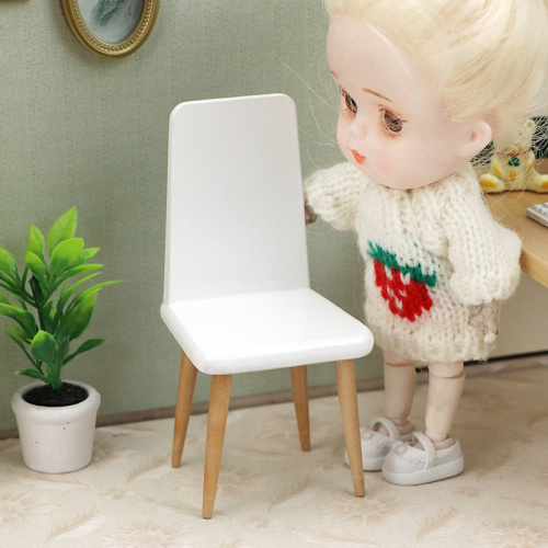 Уценка! Стул для кукол Белый Миниатюра 1:12  F503-WH uc - фото товара фото 3