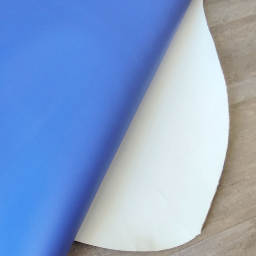 Кожа Флотер двухсторонний 1,4-1,6 мм Голубой/Белый Италия фото 5