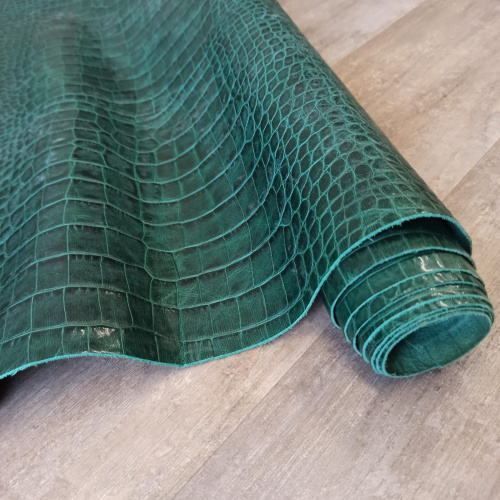 Кожа Кайман 1,0 мм Зеленый Турция фото 3