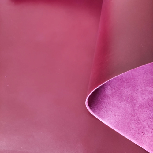 Кожа ШСК 2,1 мм пылевидная с покр. Бордо фото 5