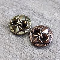 Кончо для кожаных изделий 26 мм латунное Лилия