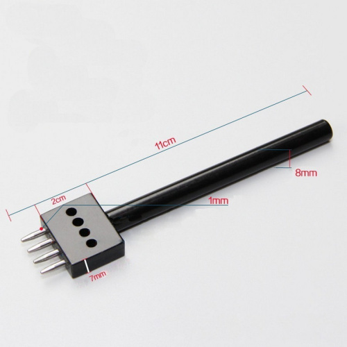 Уценка! Пробойники строчные с зубьями круглого сечения шаг 4 мм черные фото 3