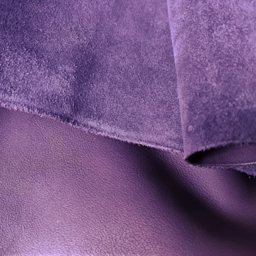 Кожа КРС 1,3 мм растит. дубл. Фиолетовый Италия фото 2