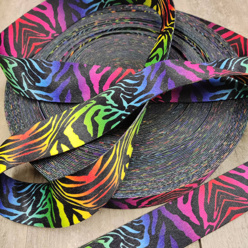 Лента ременная 38 мм Радужная Зебра п/э  LRP_38rZBR - фото товара фото 5