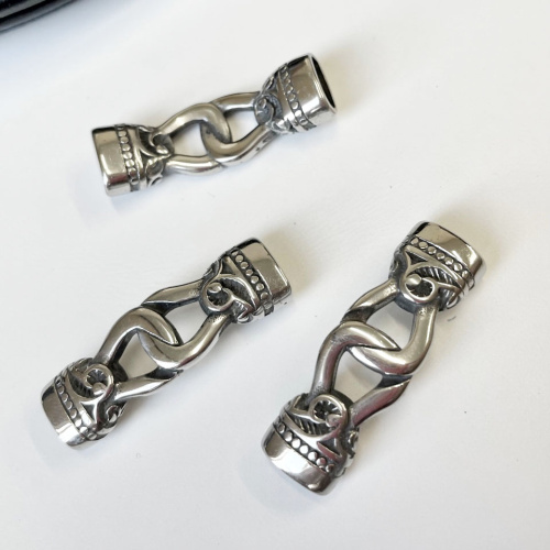 Коннектор 8х4 мм для плоских браслетов Цепь Сталь  BR-KZ29 - фото товара