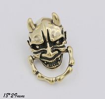 Кончо для кожаных изделий 18 мм Череп с кольцом Латунь арт.4542/39  - купить для кожевенного хобби