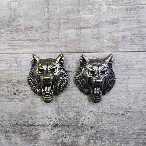 Кончо для кожаных изделий 28 мм Волк Латунь фото 3 Кончо для кожаных изделий 28 мм Волк Латунь фото 3