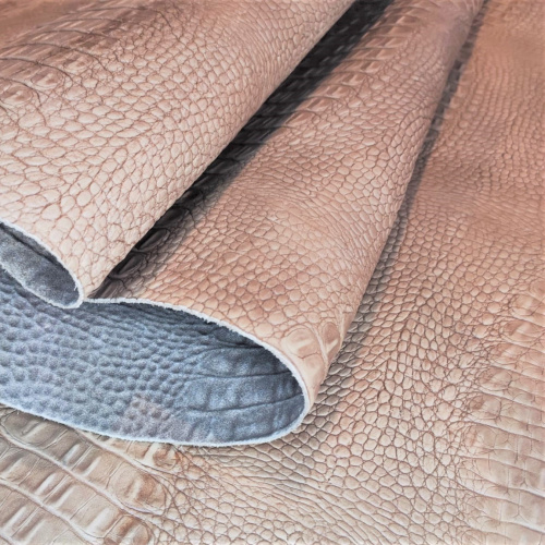 Кожа Кайман 1,2-1,6 мм Бежевый фото 3