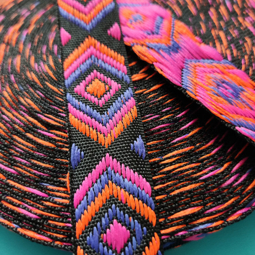 Лента текстильная 22-25 мм Вышивка Ассорти фото 4