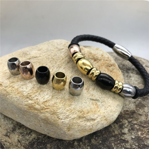 Бусина 5 мм для круглых браслетов Сталь B14