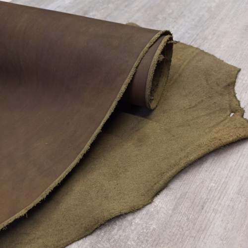 Кожа Пола краст 1,1-1,3 мм Олива фото 5