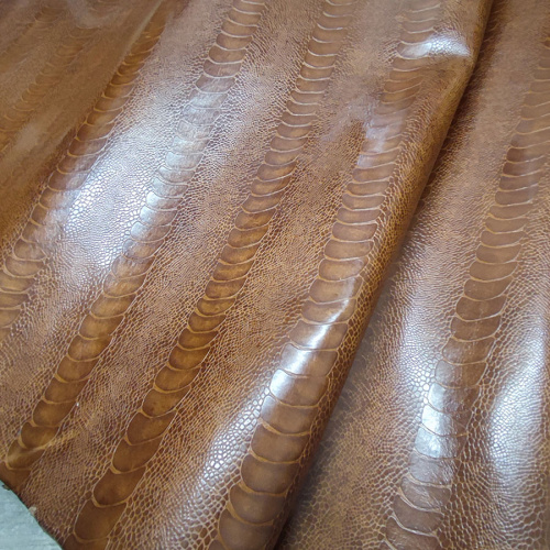 Кожа КРС 1,2 мм с тиснением Страус темный фото 4 Кожа КРС 1,2 мм с тиснением Страус темный фото 4